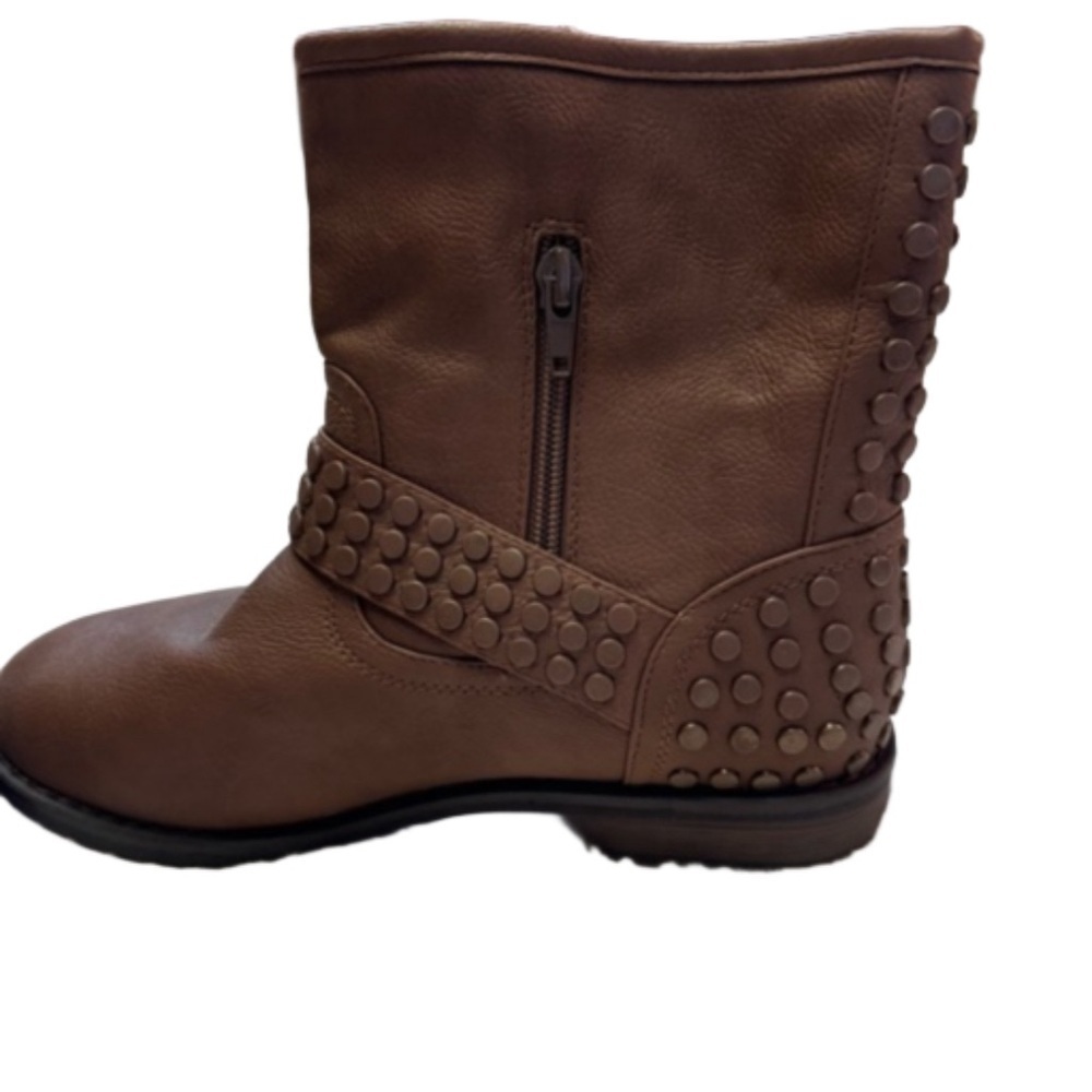 Charles Albert Brown boots Size 6.5 has studs and buckle detail side zip NEW - Picture 9 of 12